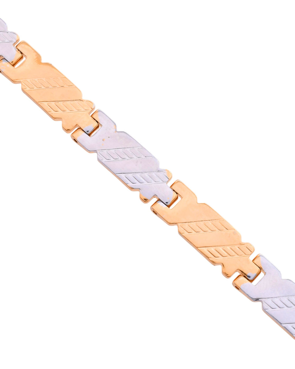 Jewels Nest Elegant Two-Tone Gold & Silver Bracelet - Distacart