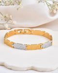 Jewels Nest Elegant Two-Tone Gold & Silver Bracelet - Distacart