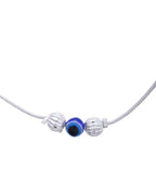 Jewels Nest Silver-Plated Stainless Steel Anklet Set with Evil Eye & Metallic Charms - Distacart