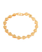 Jewels Nest Elegant Fancy Gold Bracelet with Heart-Shaped Links - Distacart
