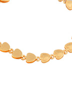 Jewels Nest Elegant Fancy Gold Bracelet with Heart-Shaped Links - Distacart