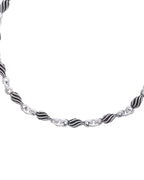 Jewels Nest Stainless Steel Silver-Tone Anklets with Leaf and Pearl Detailing - Distacart