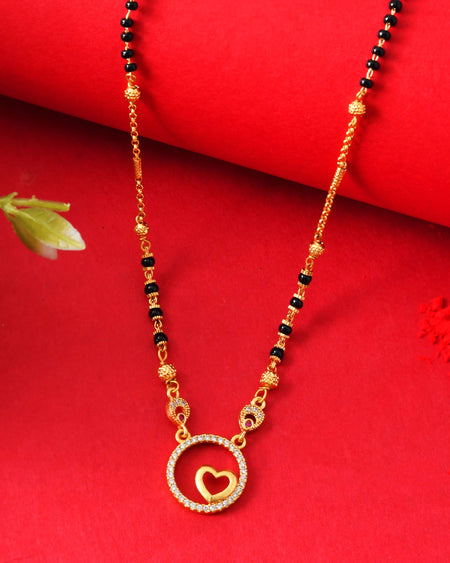 Jewels Nest Everyday Wear Mangalsutra with Love Symbol Pendant