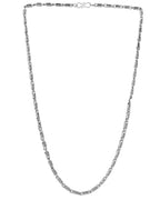 Jewels Nest Men's Silver-Tone Stainless Steel Self-Design Link Chain