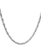 Jewels Nest Men's Silver-Tone Stainless Steel Self-Design Link Chain