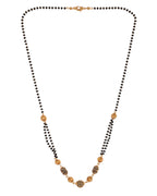Jewels Nest Traditional Gold Bead Mangalsutra with Black Double Chain - Distacart