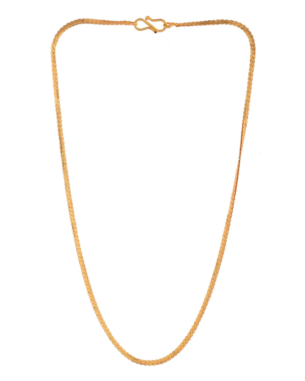 Jewels Nest Lightweight Gold-Toned Flat Chain for Everyday Style - Distacart