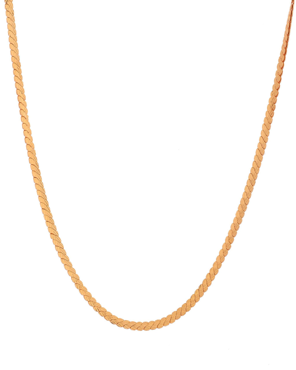 Jewels Nest Lightweight Gold-Toned Flat Chain for Everyday Style - Distacart