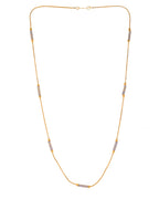 Jewels Nest Dual-Tone Cylinder Beads Gold Chain - Distacart