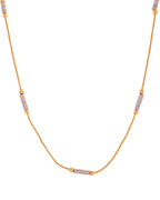 Jewels Nest Dual-Tone Cylinder Beads Gold Chain - Distacart