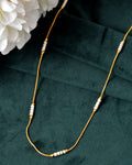 Jewels Nest Dual-Tone Cylinder Beads Gold Chain - Distacart