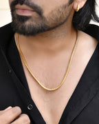Jewels Nest Men’s Gold-Polished Stainless Steel Snake Chain