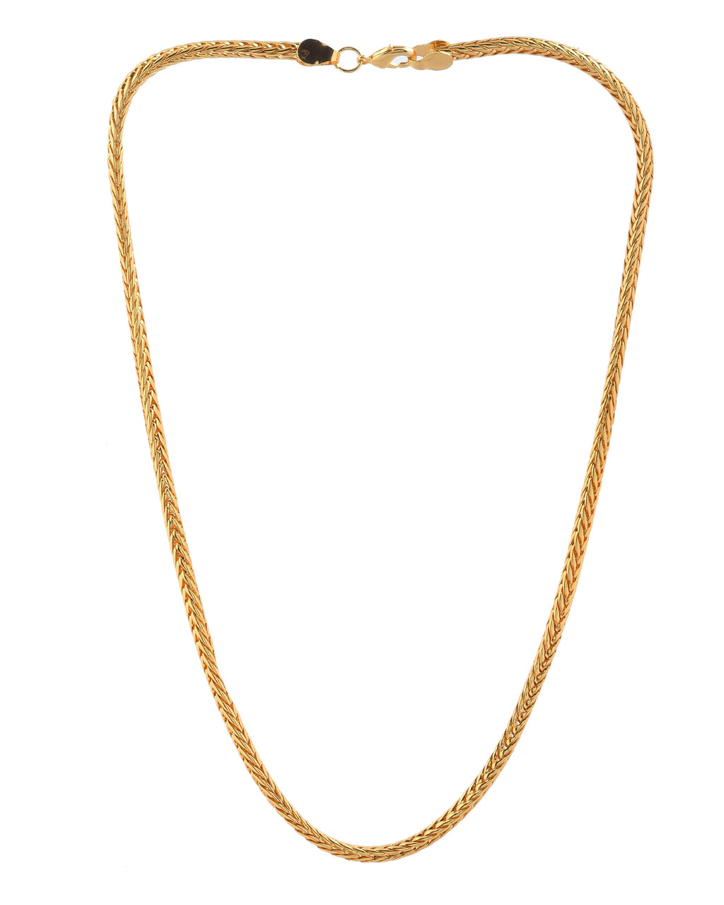 Jewels Nest Men’s Gold-Polished Stainless Steel Snake Chain