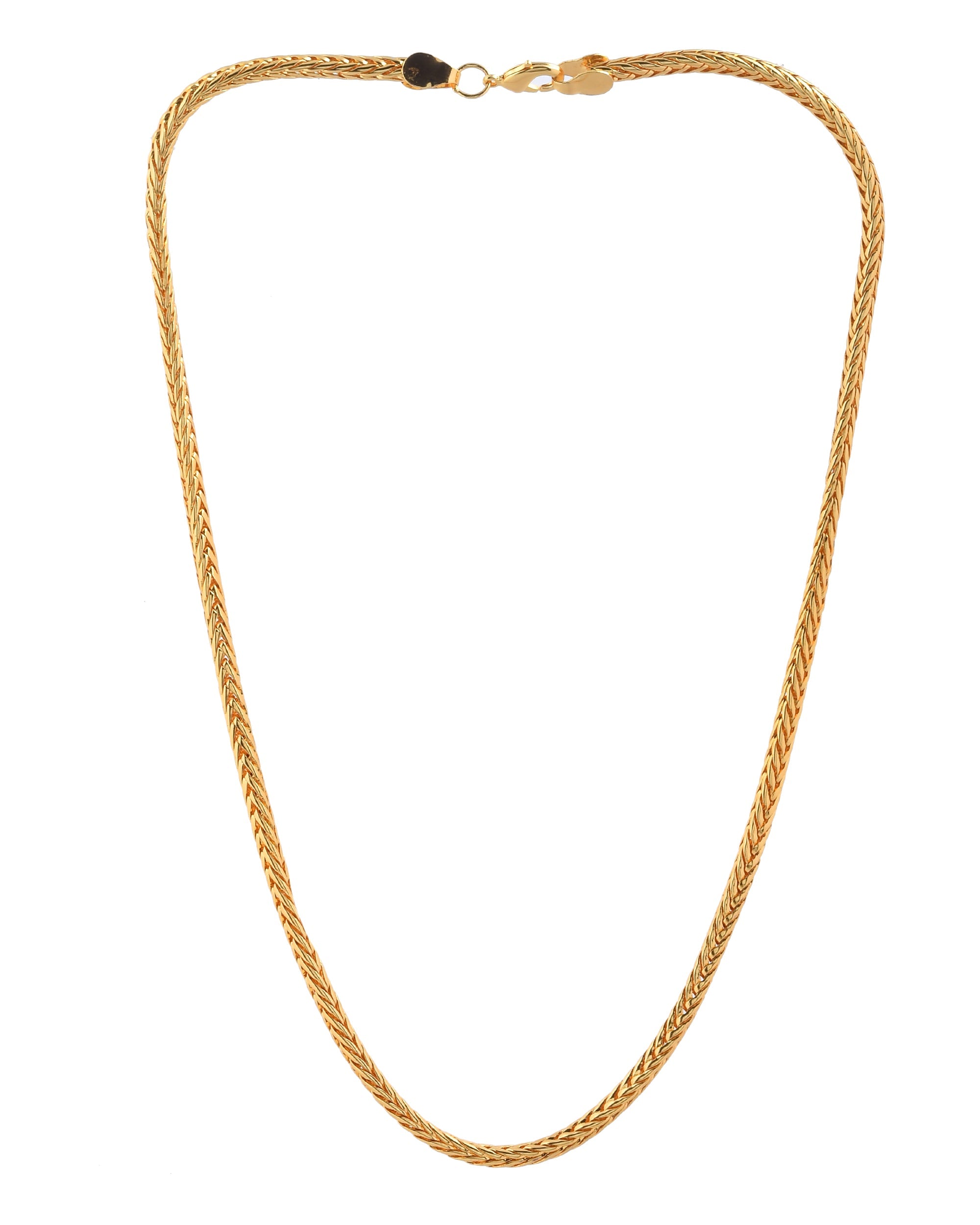 Jewels Nest Men’s Gold-Polished Stainless Steel Snake Chain
