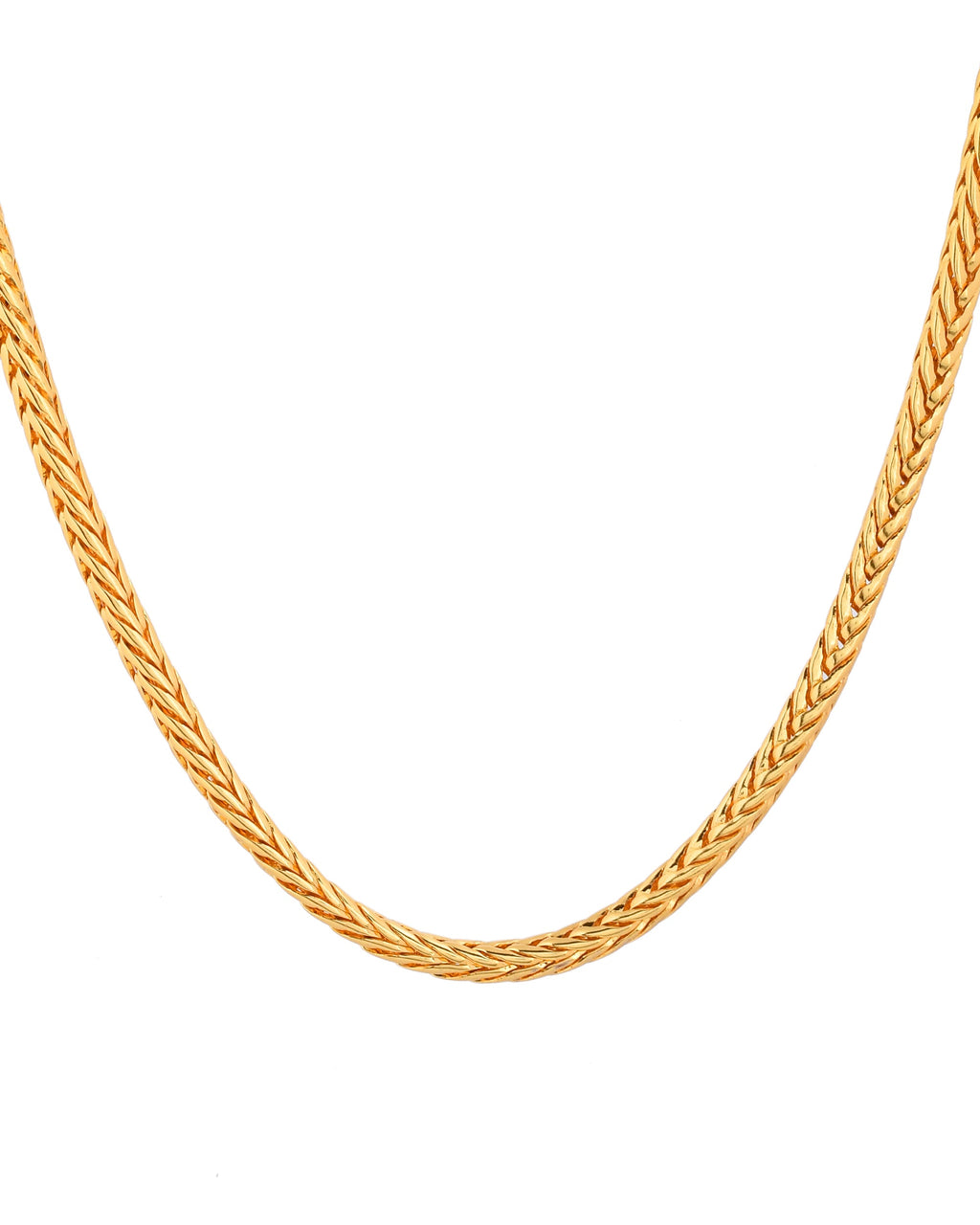Jewels Nest Men’s Gold-Polished Stainless Steel Snake Chain