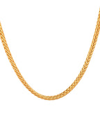 Jewels Nest Men’s Gold-Polished Stainless Steel Snake Chain