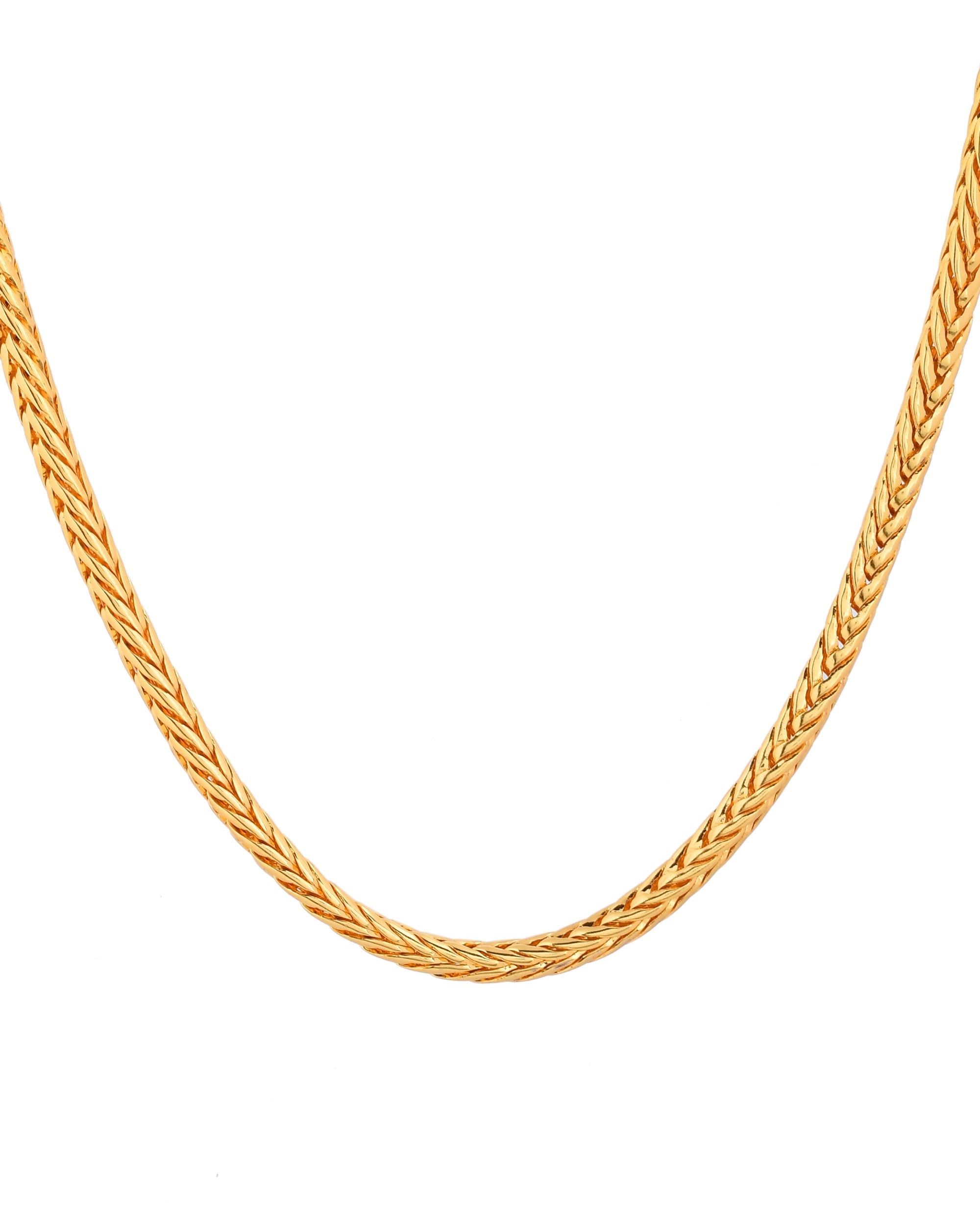Jewels Nest Men’s Gold-Polished Stainless Steel Snake Chain