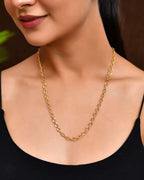 Jewels Nest Chunky Twisted Oval-Link Gold Chain - Distacart