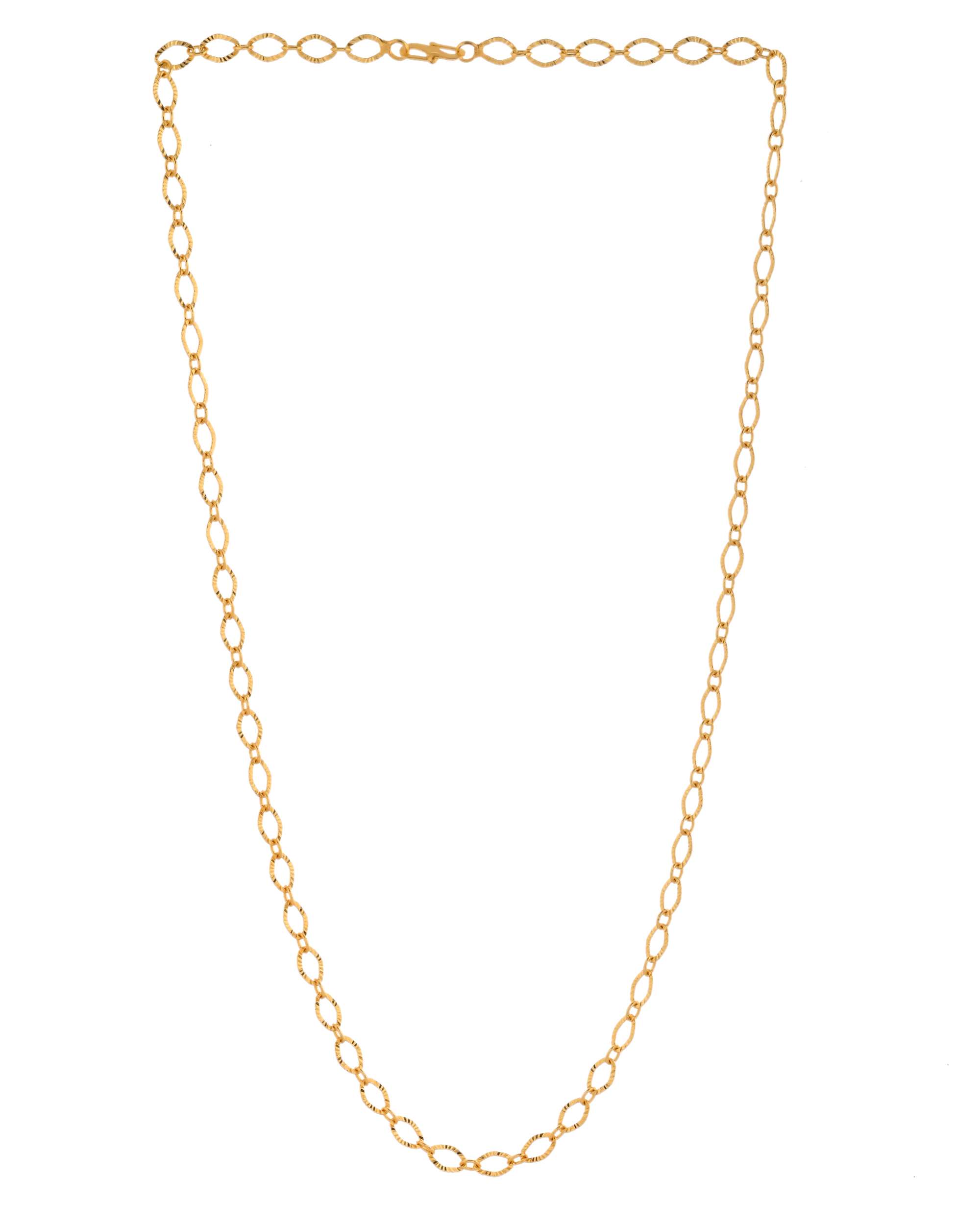 Jewels Nest Chunky Twisted Oval-Link Gold Chain - Distacart