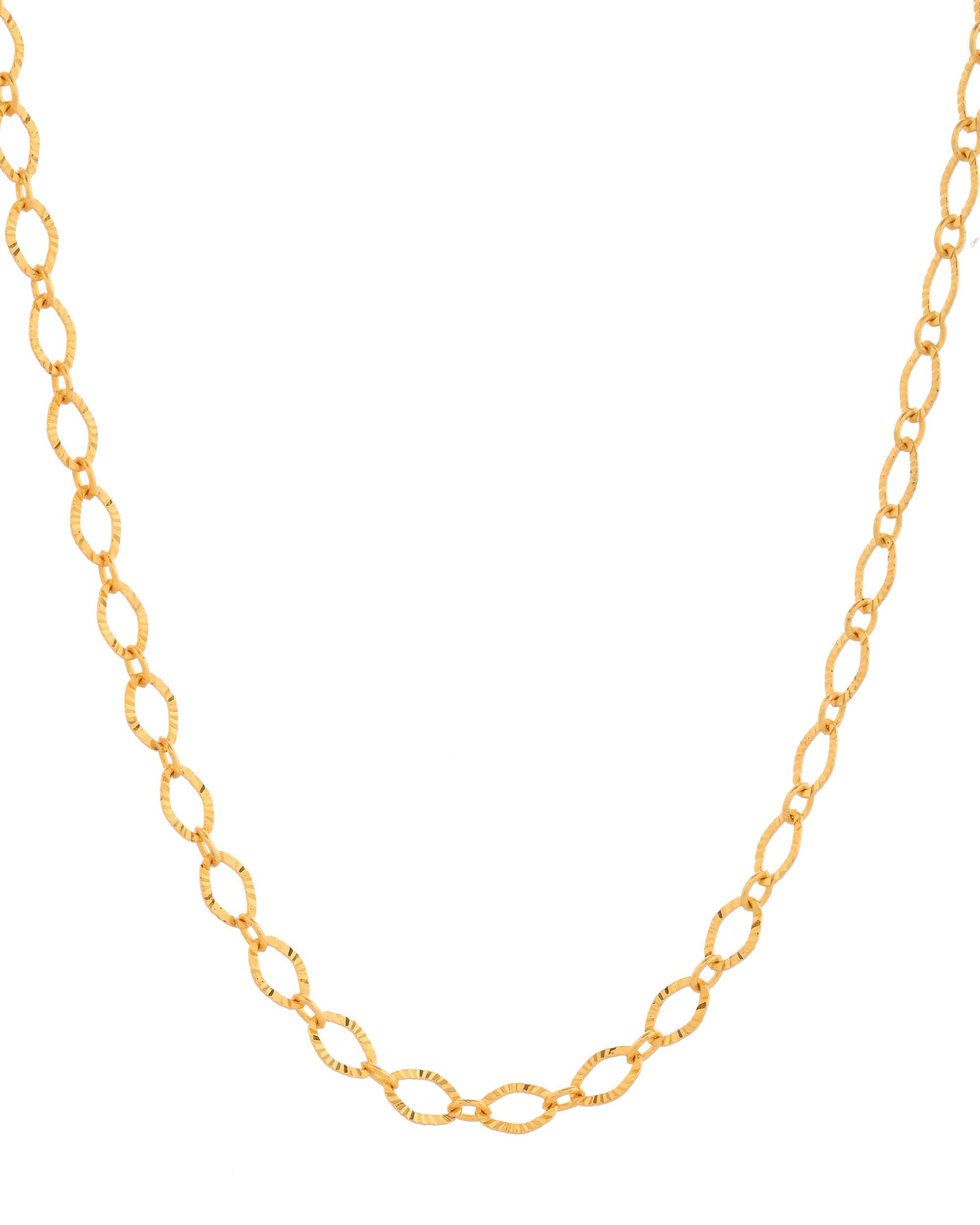 Jewels Nest Chunky Twisted Oval-Link Gold Chain - Distacart