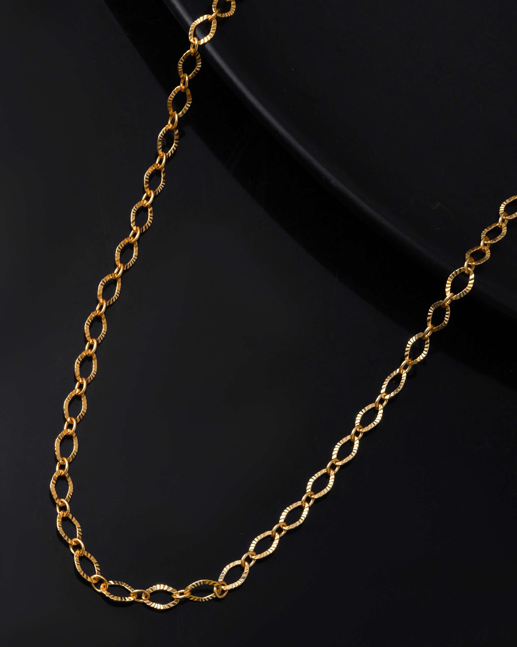 Jewels Nest Chunky Twisted Oval-Link Gold Chain - Distacart
