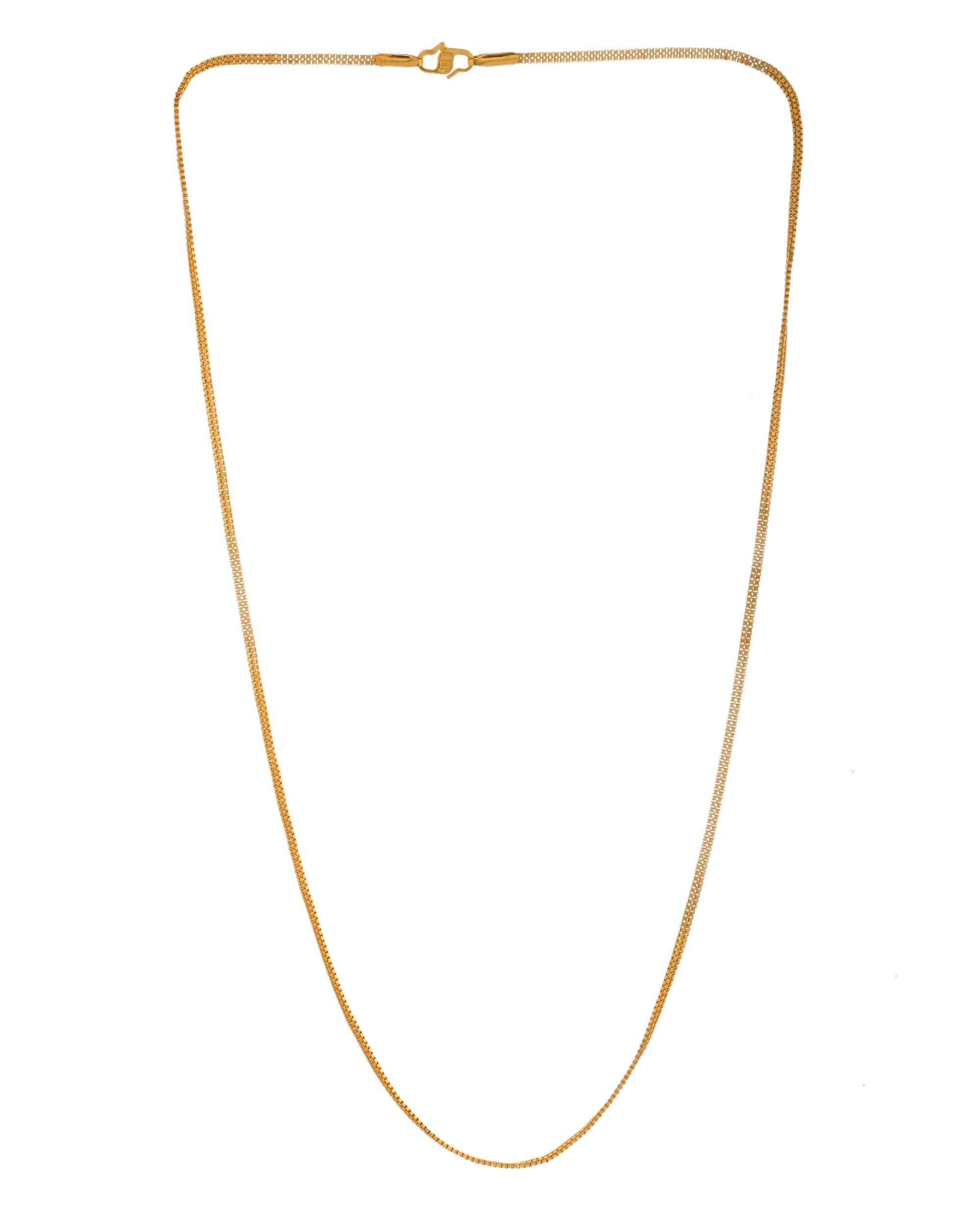 Jewels Nest Minimalist High-Gloss Gold Chain - Distacart