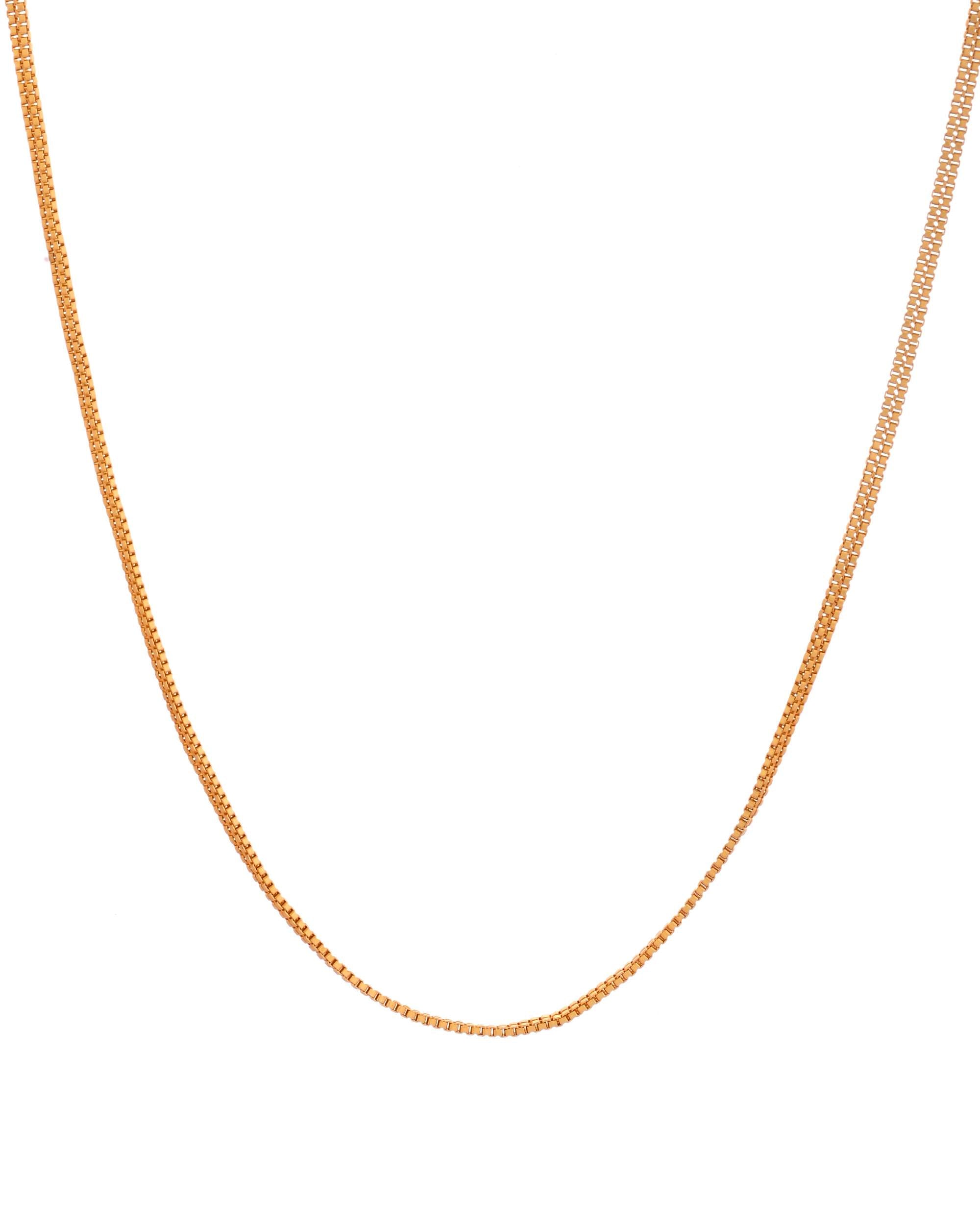 Jewels Nest Minimalist High-Gloss Gold Chain - Distacart