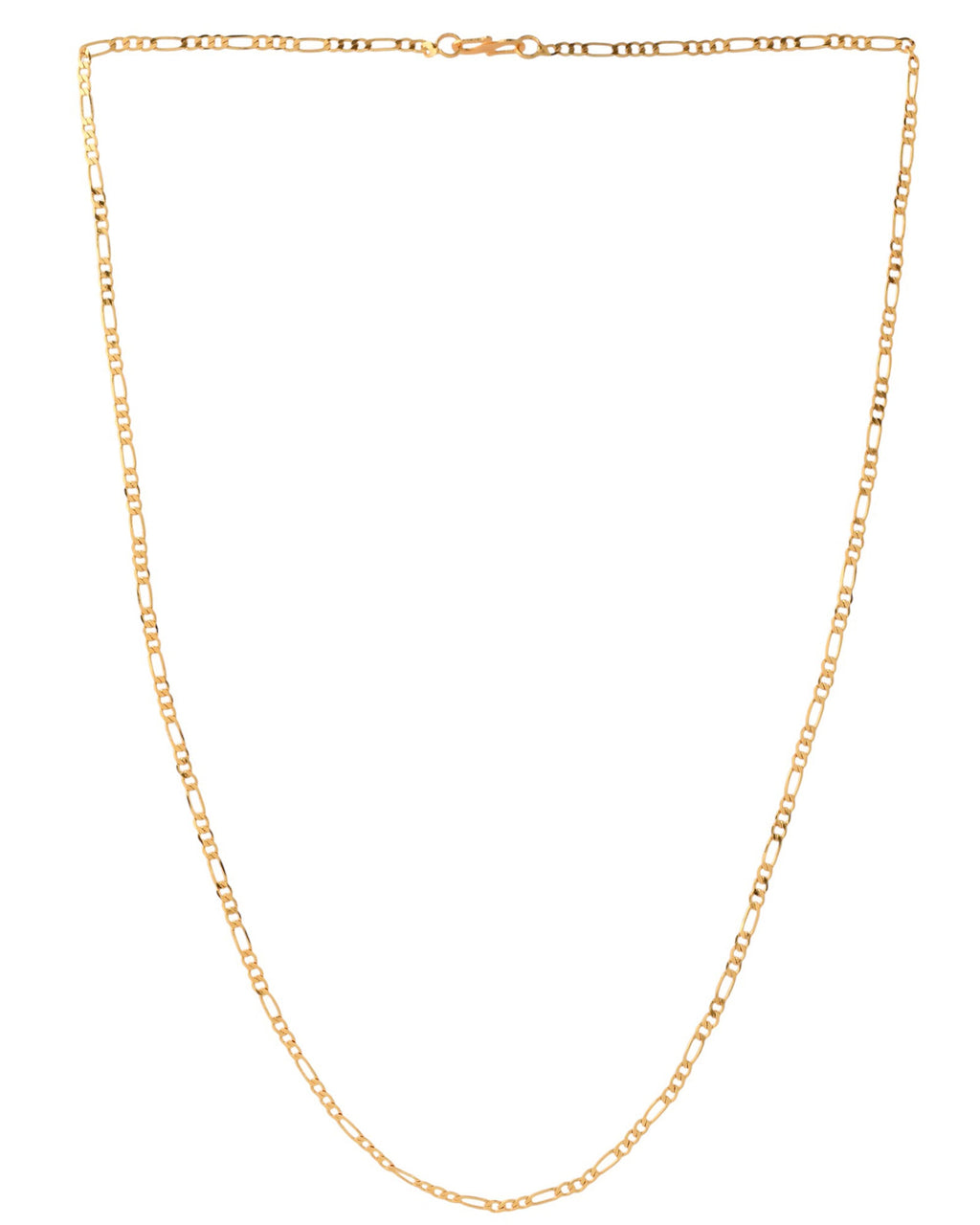 Jewels Nest Men’s Gold-Polished Stainless Steel Figaro Chain