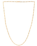 Jewels Nest Men’s Gold-Polished Stainless Steel Figaro Chain