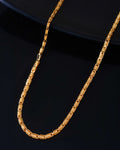 Jewels Nest Textured Barrel-Style Gold Chain Necklace – Luxurious Daily Wear - Distacart