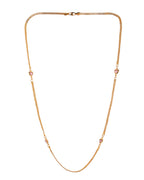 Jewels Nest Gold Plated Chain with Purple Heart Charms – Romantic Design - Distacart