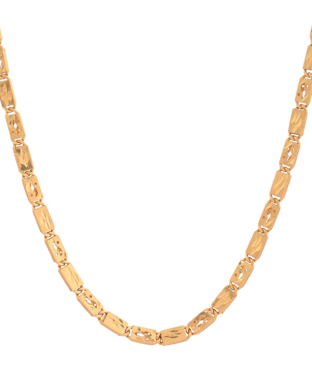 Jewels Nest Golden Geometric Link Chain for Men & Women – Classy Look - Distacart