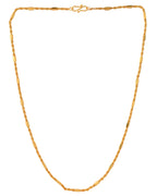 Jewels Nest Men’s Gold-Polished Stainless Steel Rascha Pipe Chain