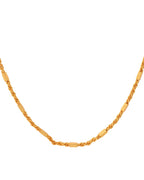Jewels Nest Men’s Gold-Polished Stainless Steel Rascha Pipe Chain
