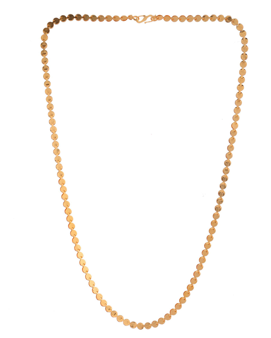 Jewels Nest Flat Coin-Link Chain in Gold Finish – Unisex Minimalist Jewelry - Distacart