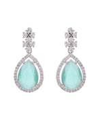 Jewels Nest Silver-Plated American Diamond & Cubic Zirconia Studded Jewellery Set