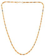 Jewels Nest Elegant Gold-Polished Twisted Brass Chains with Sparkling Silver Accents