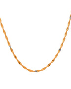 Jewels Nest Elegant Gold-Polished Twisted Brass Chains with Sparkling Silver Accents