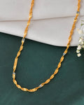 Jewels Nest Elegant Gold-Polished Twisted Brass Chains with Sparkling Silver Accents