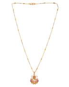Jewels Nest Traditional Gold-Tone Pendant Chain with Ruby Accents - Distacart