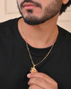 Jewels Nest Gold-Toned Om Pendant Chain for Men & Women | Devotional Lord Shiva Jewelry - Distacart