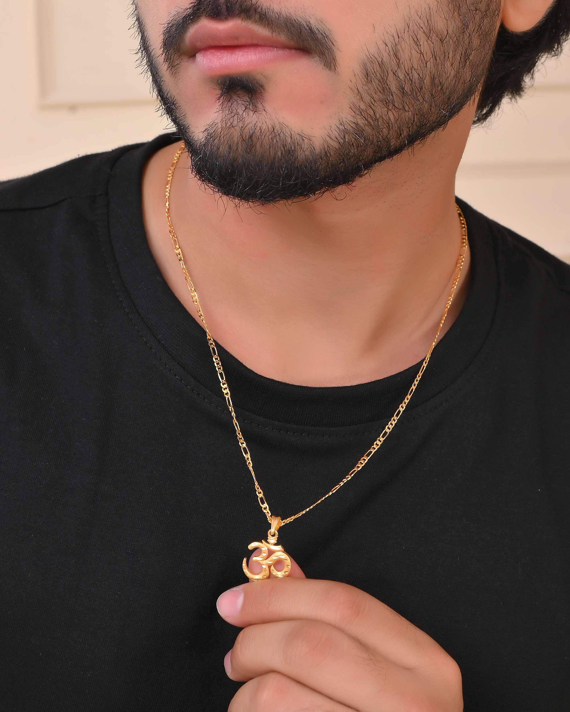 Jewels Nest Gold-Toned Om Pendant Chain for Men & Women | Devotional Lord Shiva Jewelry - Distacart
