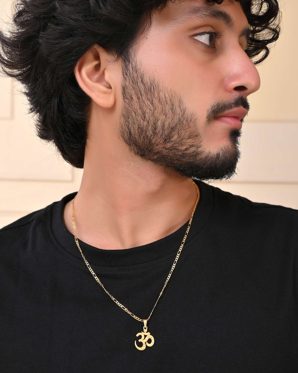 Jewels Nest Gold-Toned Om Pendant Chain for Men & Women | Devotional Lord Shiva Jewelry - Distacart
