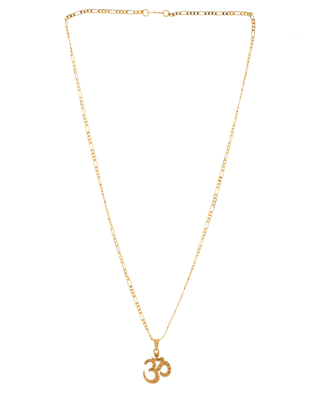 Jewels Nest Gold-Toned Om Pendant Chain for Men & Women | Devotional Lord Shiva Jewelry - Distacart