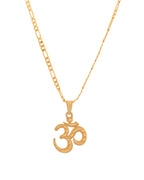 Jewels Nest Gold-Toned Om Pendant Chain for Men & Women | Devotional Lord Shiva Jewelry - Distacart