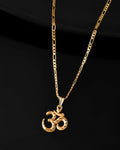 Jewels Nest Gold-Toned Om Pendant Chain for Men & Women | Devotional Lord Shiva Jewelry - Distacart