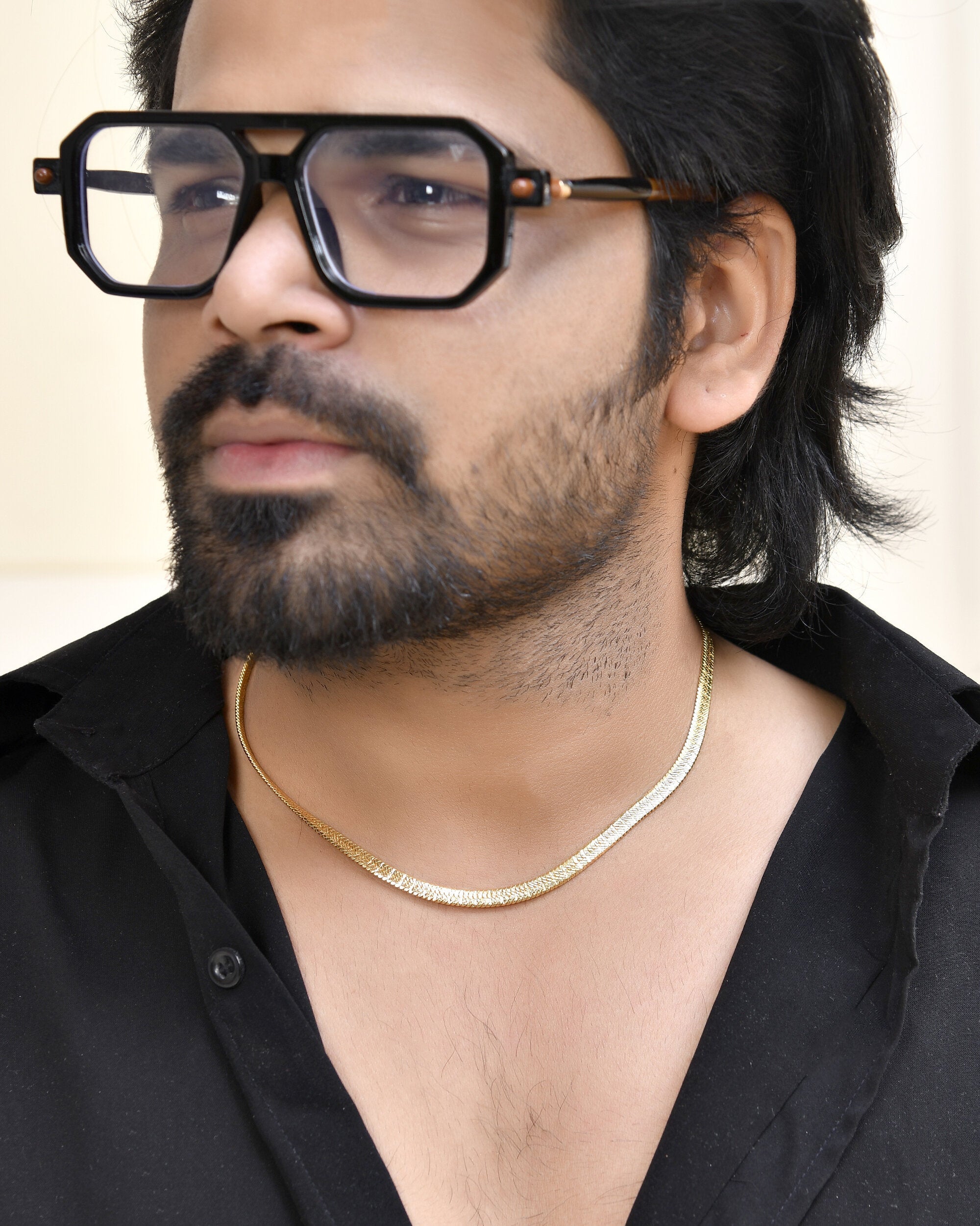 Jewels Nest Premium Gold-Polished Snake Chain