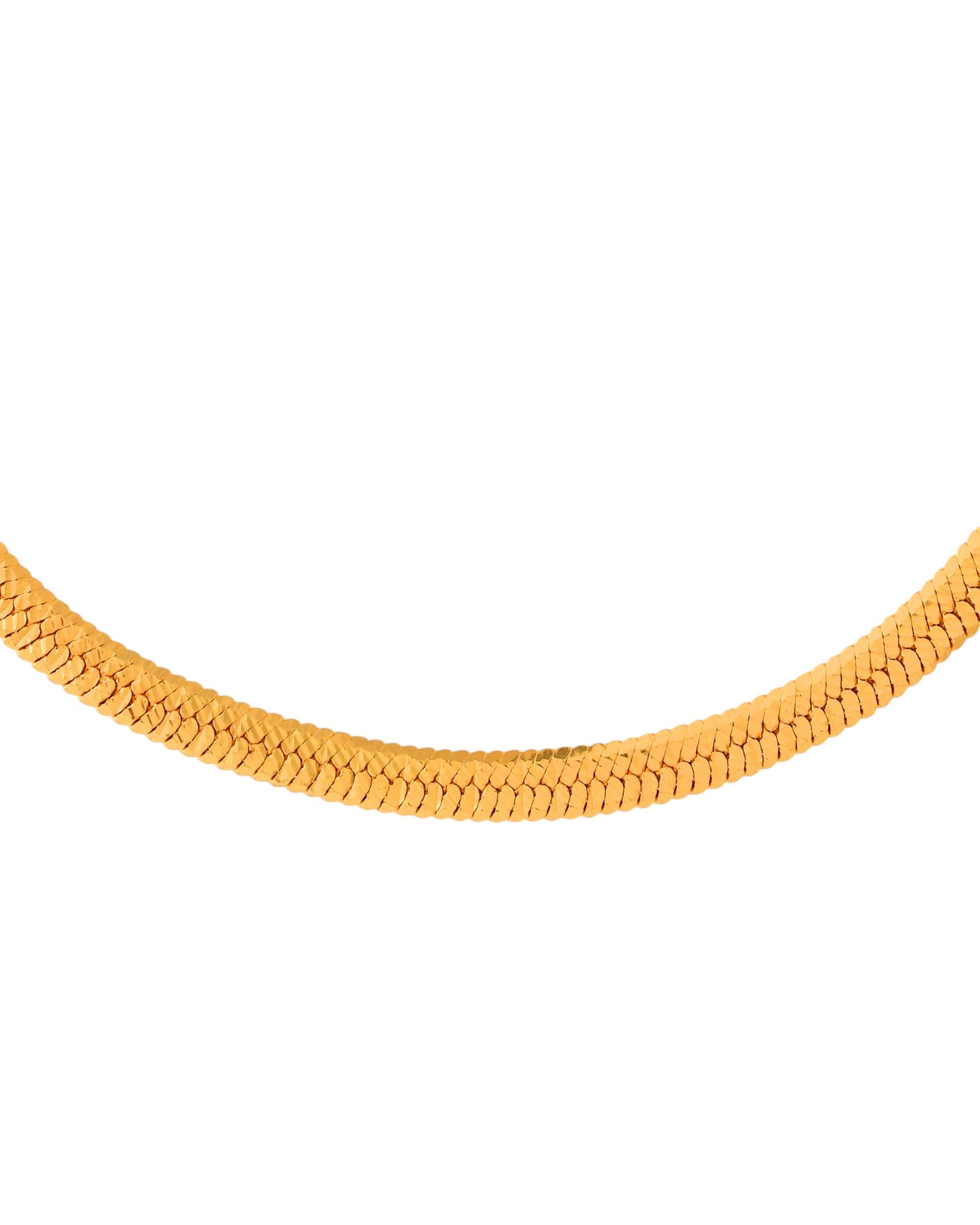 Jewels Nest Premium Gold-Polished Snake Chain