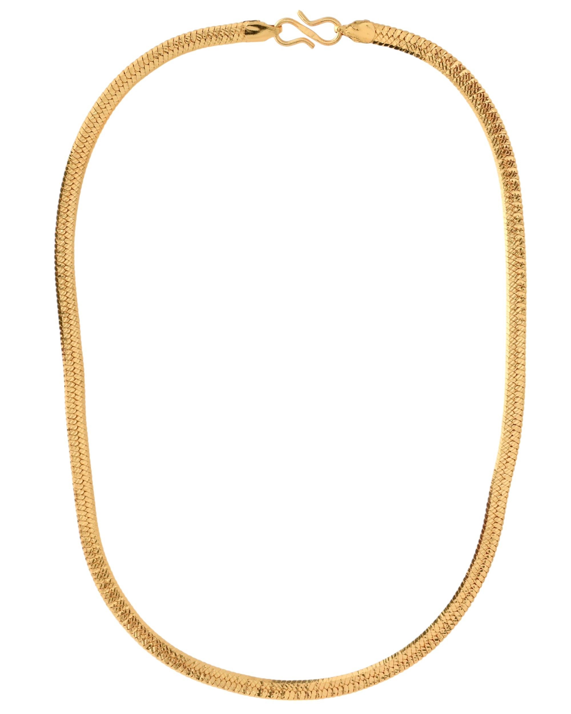 Jewels Nest Premium Gold-Polished Snake Chain