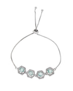 Jewels Nest Mint Green Stone Diamond-Style Adjustable Bracelet For Women - Distacart